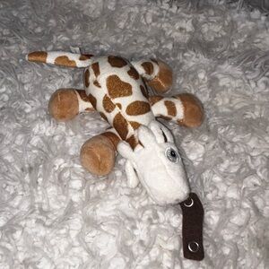 Nuby Snoozies Giraffe Lovey Plush Paci Holder EUC